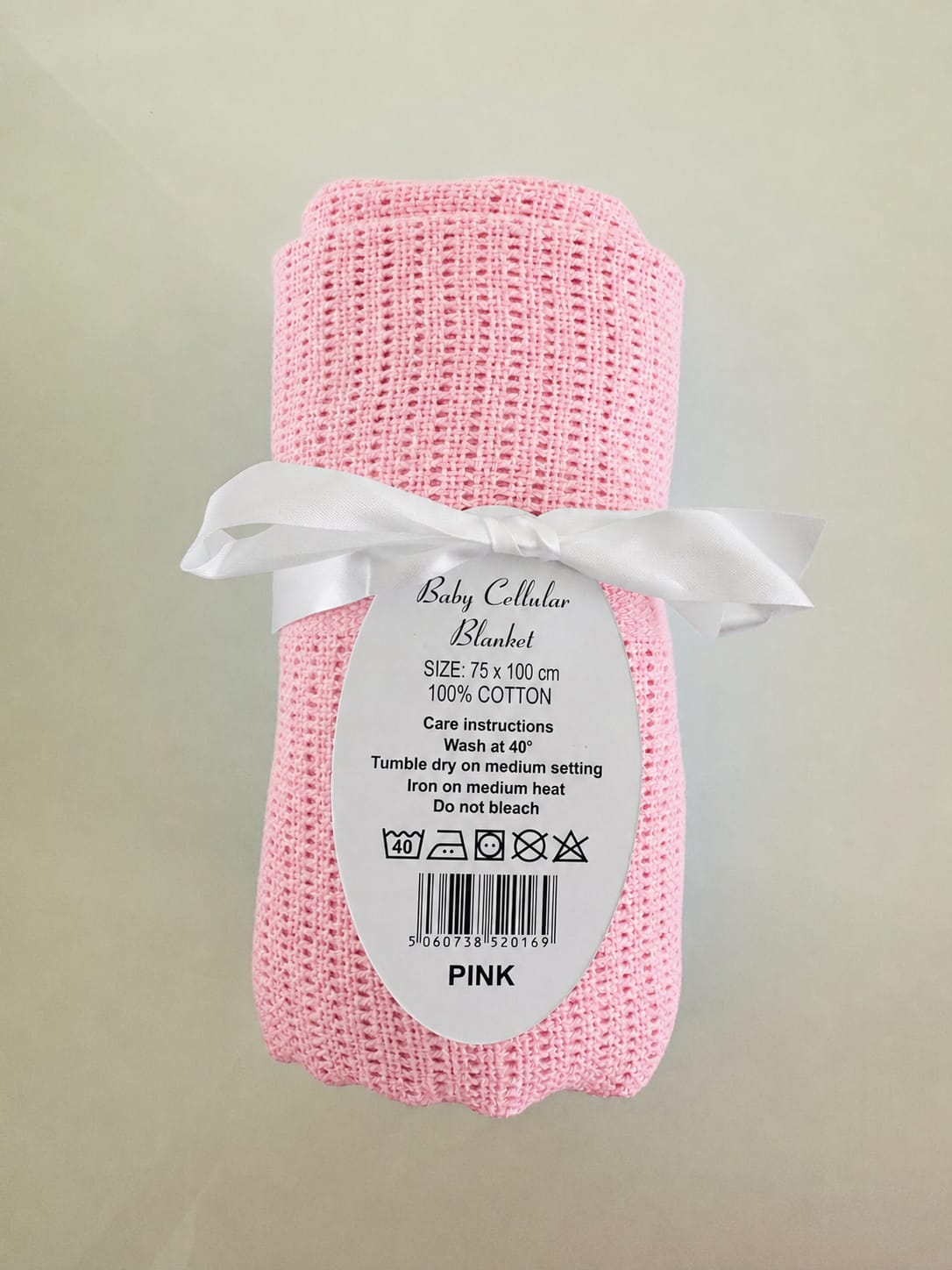Baby Cellular Blankets (Pack of 2) – 100% Cotton, 75x100cm