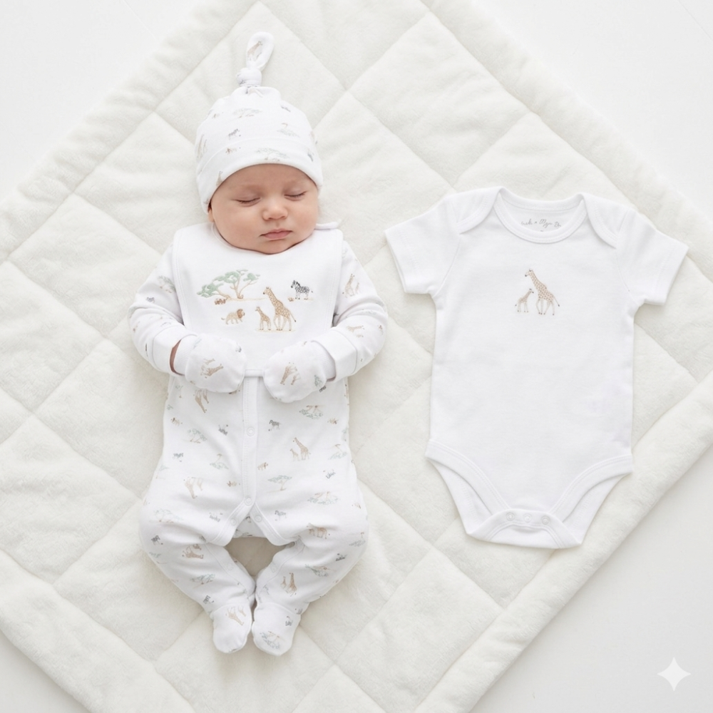 The Ultimate 100% Cotton 22-Piece Newborn Hospital Bag Essentials Pack (0-3M)