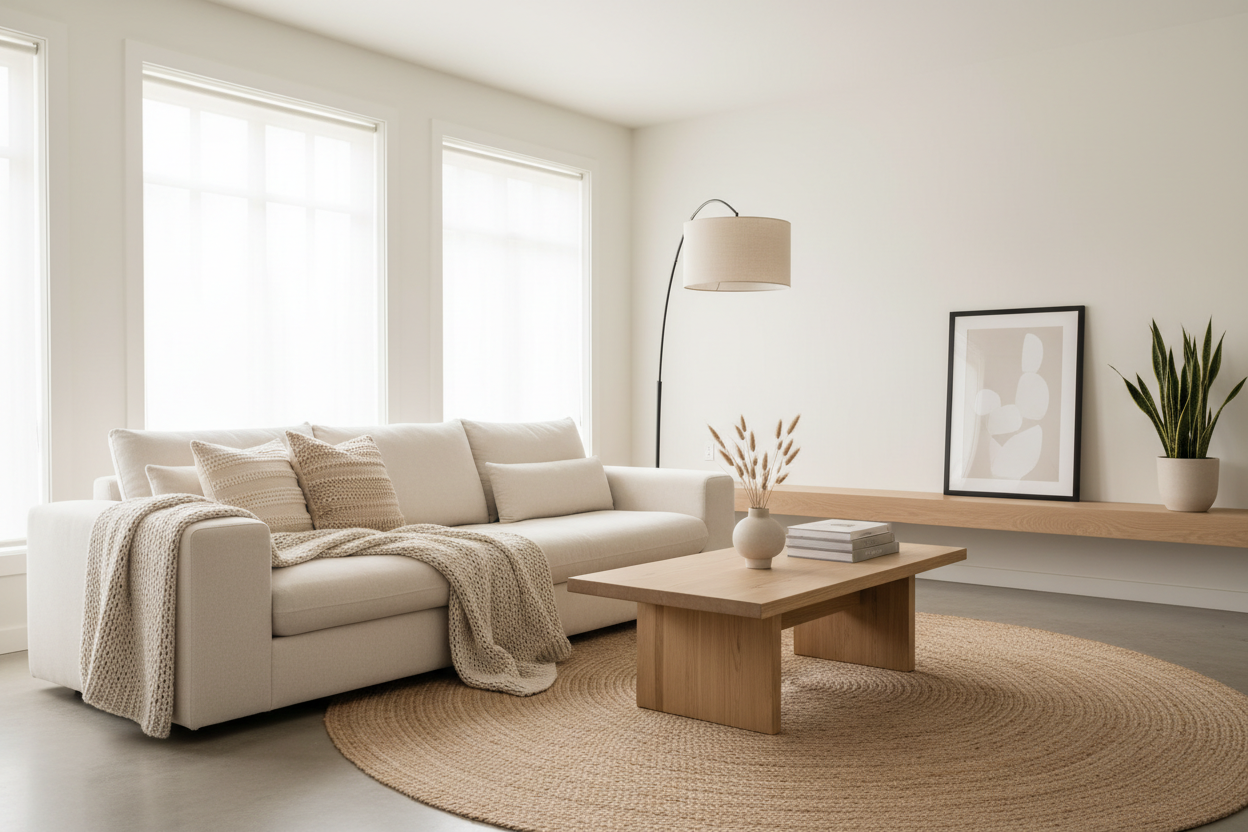 Cosy minimal home interior